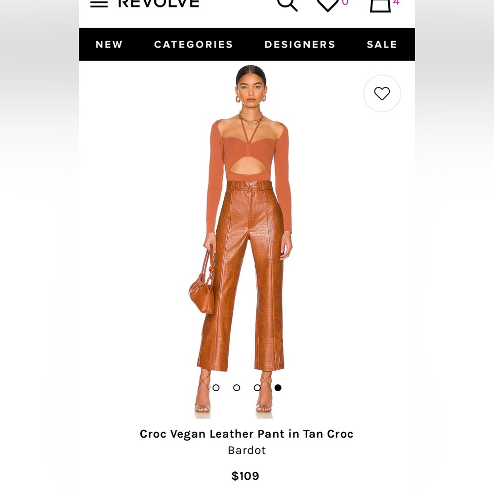 Vegan leather croc pant